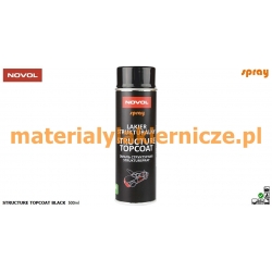 NOVOL SPRAY STRUCTURE TOPCOAT BLACK 500ml materialylakiernicze.pl